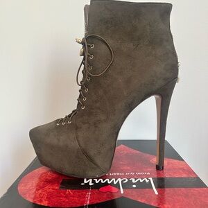 BNIB- Suede Army Bootie- Multiple Sizes